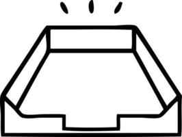 line drawing cartoon in box vector