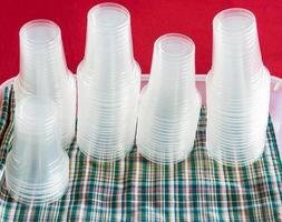 Clear plastic cup photo