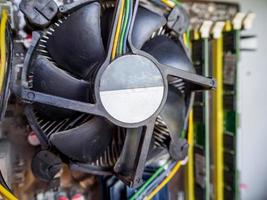 Fan blades of computer processor cooler photo