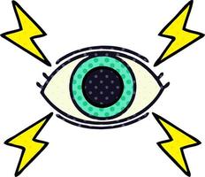 comic book style cartoon mystic eye vector