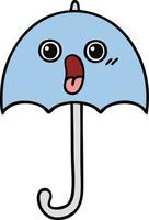 cute cartoon umbrella vector