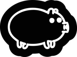 fat pig icon vector