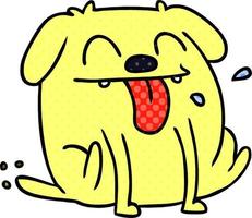 cartoon of cute kawaii dog vector