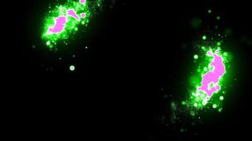 Green particle swirl effect video