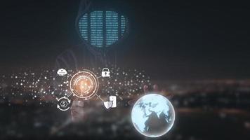 hacker in information security concept , Hackers are scanning fingerprints to destroy the system photo