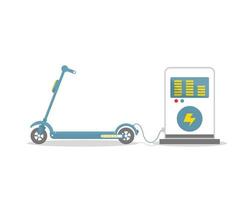 Scooter charging station design on white background. vector