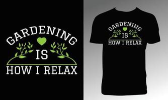 mejor camiseta de jardinería e ilustración vectorial. vector