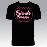 diseño de camiseta de amistad vector