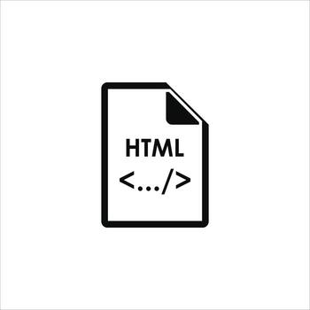 icono de formato de archivo de página web, icono html, icono de formato html símbolo de signo aislado en vector