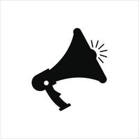 Megaphone Icon, Vector in Glyph Style isolated sign symbol in vector