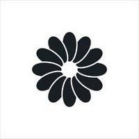 Chamomile head glyph icon in vector. Logotype. vector