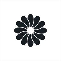 Chamomile head glyph icon in vector. Logotype. vector