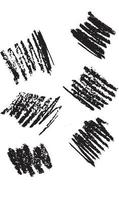 vector set of curly lines and charcoal squiggles. Draw brush strokes. Sketches with black pencil. stroke lines, squiggles, daubs isolated on white