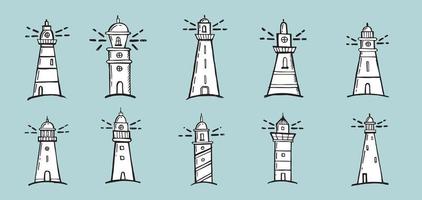 Lighthouse. Flat design, vector illustration.