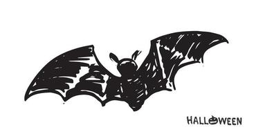boceto de murciélago. ilustración dibujada a mano. vector