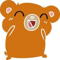 dibujos animados kawaii lindo oso de peluche vector