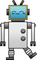 gradient shaded cartoon robot vector