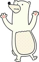 quirky comic book style cartoon polar bear vector