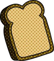 quirky comic book style cartoon slice of bread vector