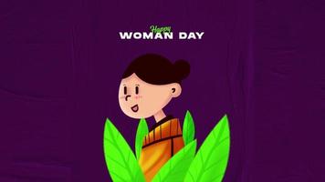 Animierter glücklicher Frauentag 4k video