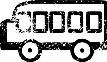 school bus distressed icon vector