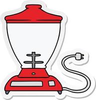 sticker cartoon doodle of a food blender vector