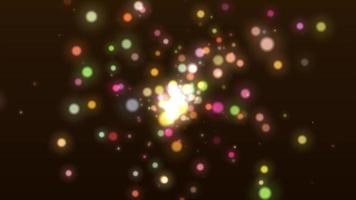 fondo abstracto animado. luces bokhe flotantes. fondo de partículas de bokeh, animación de fondo de bokhe abstracto, fondo desenfocado, luces de bokhe flotantes.