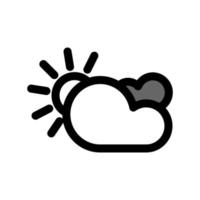 Illustration Vector Graphic of Partly Cloudy Icon