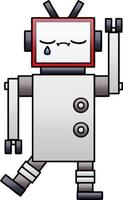 gradient shaded cartoon robot vector