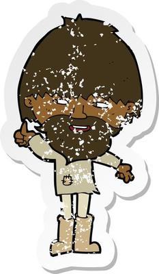 retro distressed sticker of a cartoon hippie man in wellington boots