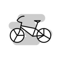 ilustración vectorial gráfico del icono de la bicicleta vector