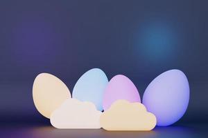 3d render of pastel ball, soaps bubbles, blobs that floating on the air isolated on pastel background. Abstract scene. photo