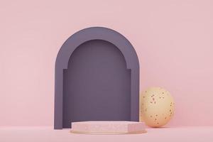 3d abstract white platform showcase for product and cosmetic presentation with terrazzo idea concept. Minimal Podium for mock up and advertising. Render geometric design scene for web banner. photo