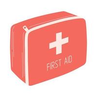 Vector medical first aid kit. Flat illustration healthcare