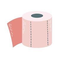 Vector element. Pink Toilet paper