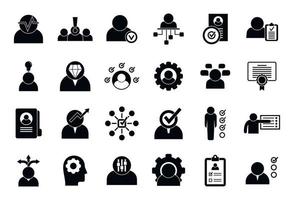 Personal traits icons set, simple style vector