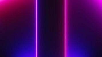 3d render of flash neon and light glowing on dark scene. Speed light moving lines. photo