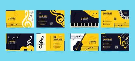 Musician Business Card Template Set vector