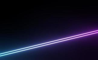 3d render of RGB neon light on darkness background. Abstract Laser lines show at night. Ultraviolet spectrum beam scene photo