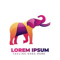 Elephant Gradient Logo vector