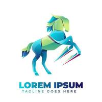 Horse Gradient Logo Template vector