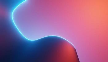3d render of RGB neon light on darkness background. Abstract Laser lines show at night. Ultraviolet spectrum beam scene photo