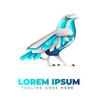 Bird Gradient Logo Template vector