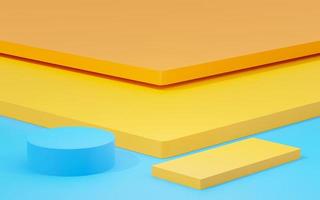 3d render abstract display podium platform for  product presentation and advertising. Minimal scene backdrop with clean design. Vacant pedestal for mock up. Empty stage with pastel color for cosmetic. photo