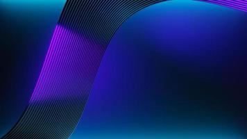 3d render of flash neon and light glowing on dark scene. Speed light moving lines. photo