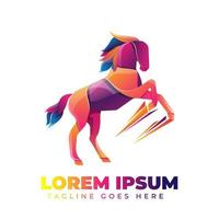 Horse Gradient Logo Template vector