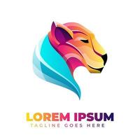 Lion Gradient Logo Template vector