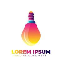 Lamp Gradient Logo Template vector