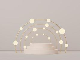 3d render display podium for product and cosmetic presentation. Minimal scene for advertising. Abstract clean background for web banner and mock up. simple geometric shapes. photo