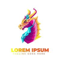 Colorful Dragon Logo Template vector